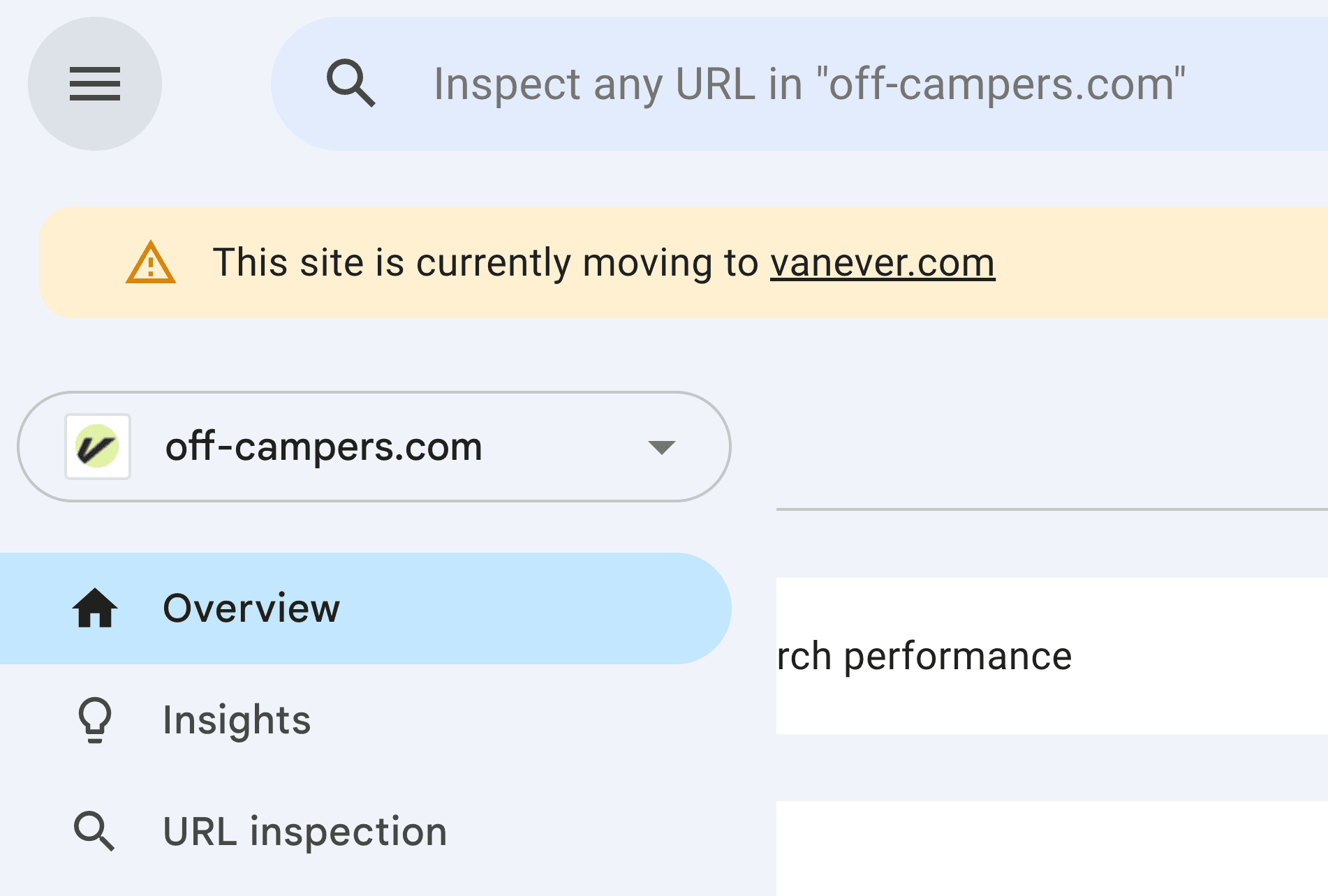 Google Search shows redirect